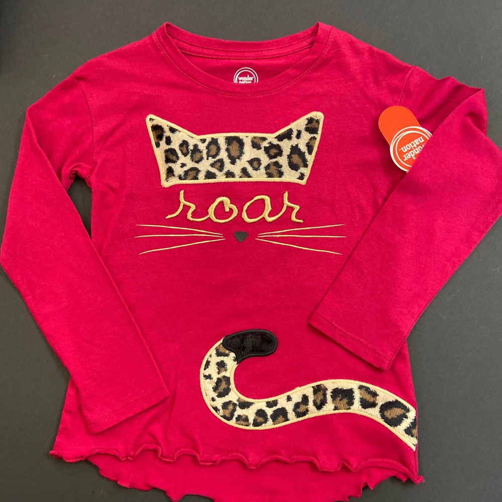 Girls Maroon Long Sleeve Embellished Top